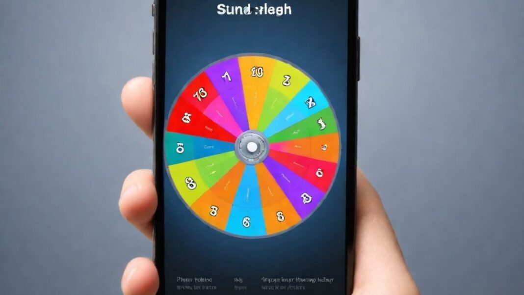 Show the wheel game in your app phone