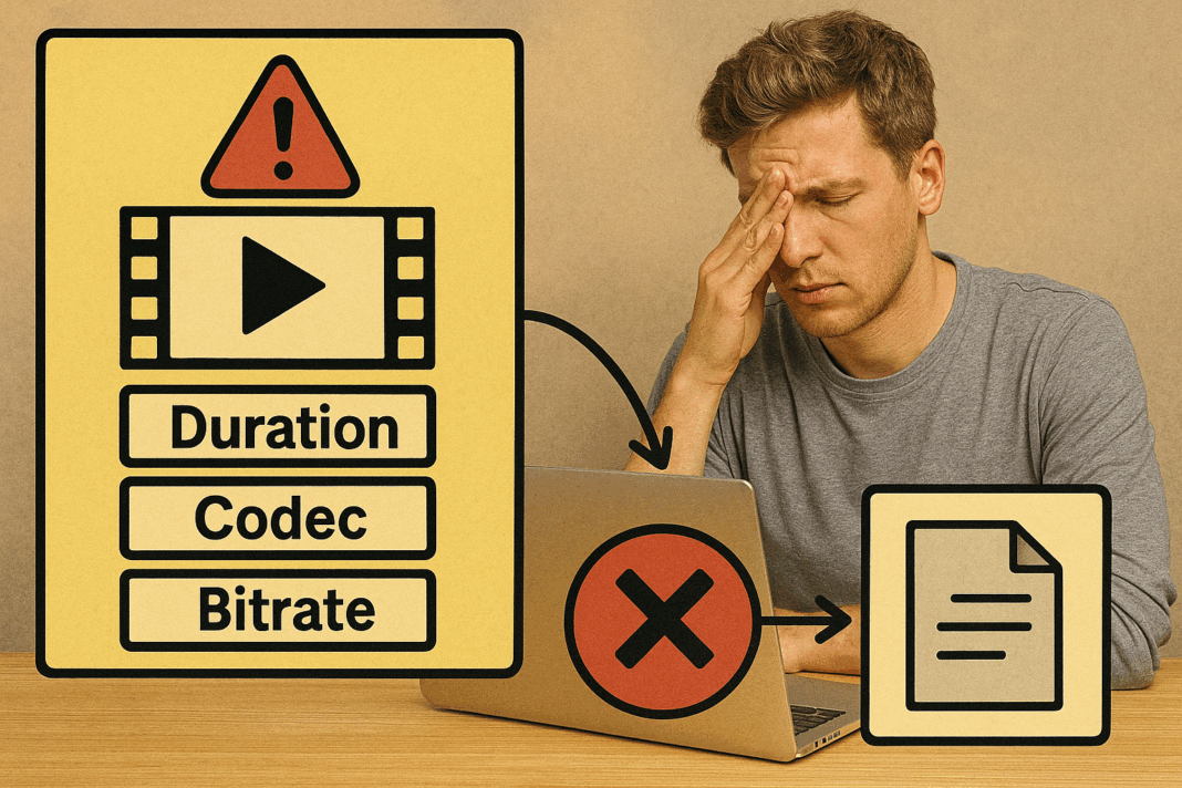 Video Upload Errors Duration, Codec, Bitrate, and Alternative Methods
